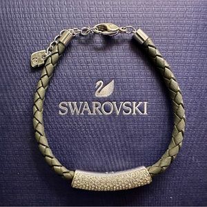 NEW Swarovski Stone Leather Crystal Bracelet